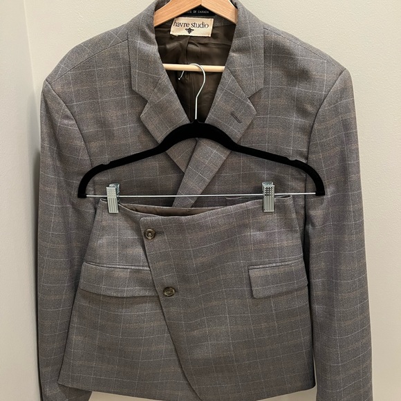 havre studio Jackets & Blazers - Havre Studio vintage skirt set in pale grey